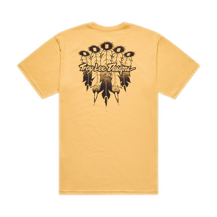 TROY LEE DESIGNS - FEATHER SHORT SLEEVE TEE BLEACHED MELON