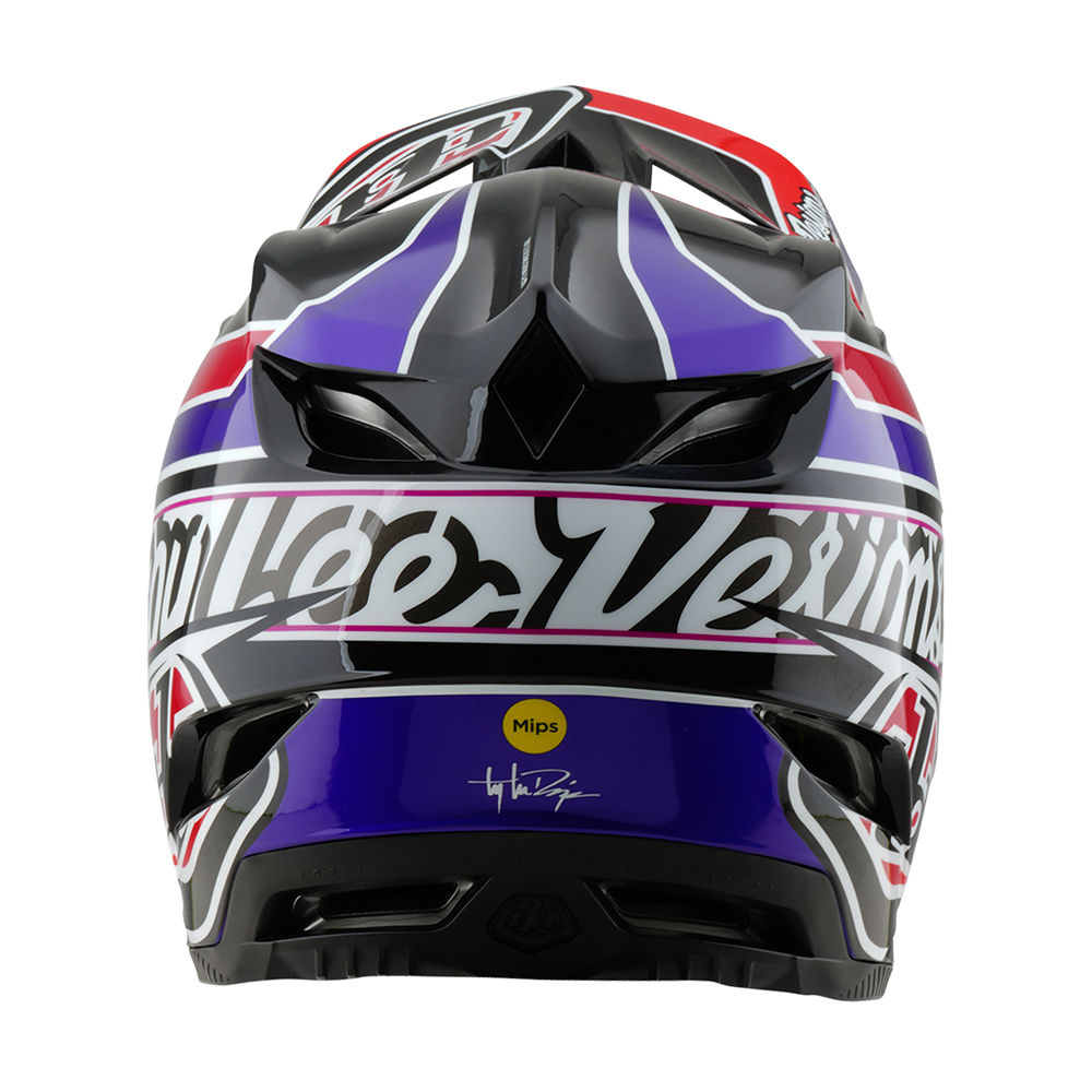 TROY LEE DESIGNS - D4 AS POLYACRYLITE HELMET LINEAR BLACK 2 TROY LEE DESIGNS - D4 AS POLYACRYLITE HELMET LINEAR BLACK - Image 2