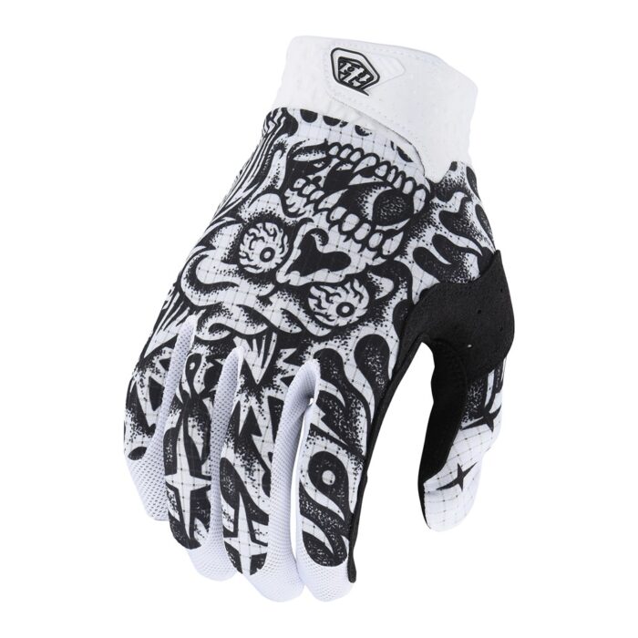 TROY LEE DESIGNS - AIR GLOVE SKULL DEMON WHITE / BLACK 3 TROY LEE DESIGNS - AIR GLOVE SKULL DEMON WHITE / BLACK
