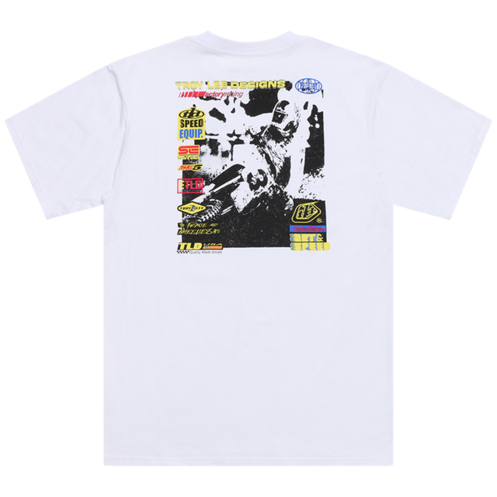TROY LEE DESIGNS - SHORT SLEEVE TEE OVERLOAD WHITE 4 TROY LEE DESIGNS - SHORT SLEEVE TEE OVERLOAD WHITE