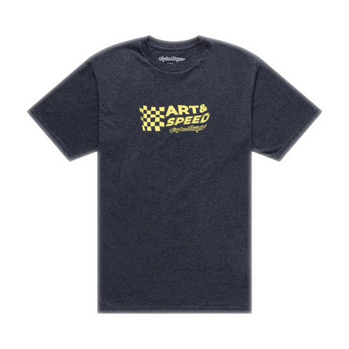 TROY LEE DESIGNS - FINISH LINE SHORT SLEEVE TEE BLACK HEATHER