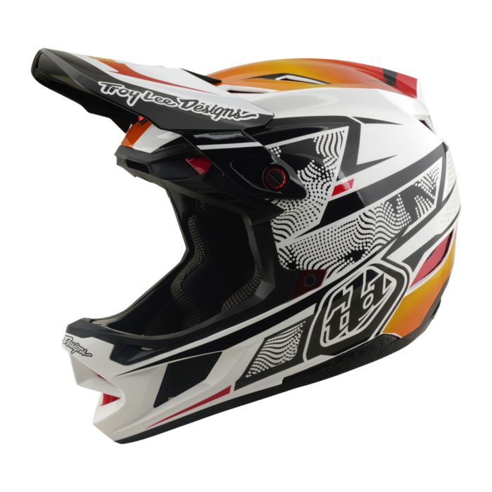 TROY LEE DESIGNS - D4 AS COMPOSITE HELMET LINED UP WHITE