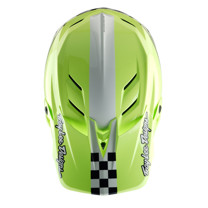 Troy Lee Designs - D4 AS Polyacrylite Helmet Fifty-50 Navy / Glo Yellow