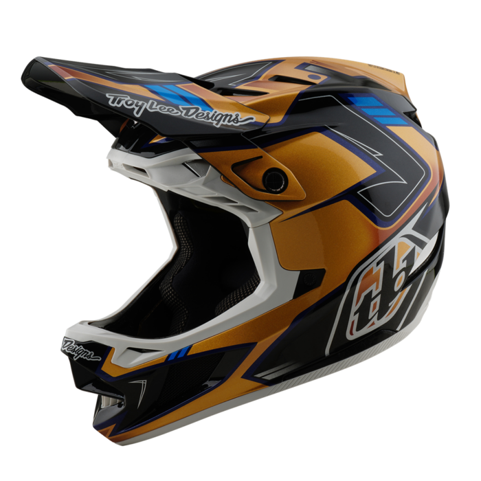 TROY LEE DESIGNS - D4 AS COMPOSITE HELMET ROYALTY BLACK / GOLD