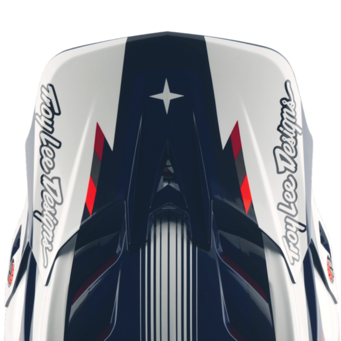 TROY LEE DESIGNS - D4 AS POLYACRYLITE HELMET QUALIFER BLUE / WHITE 5 TROY LEE DESIGNS - D4 AS POLYACRYLITE HELMET QUALIFER BLUE / WHITE