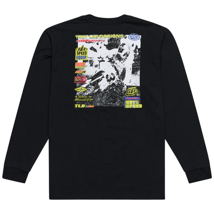 TROY LEE DESIGNS - LONG SLEEVE TEE OVERLOAD BLACK 4 TROY LEE DESIGNS - LONG SLEEVE TEE OVERLOAD BLACK