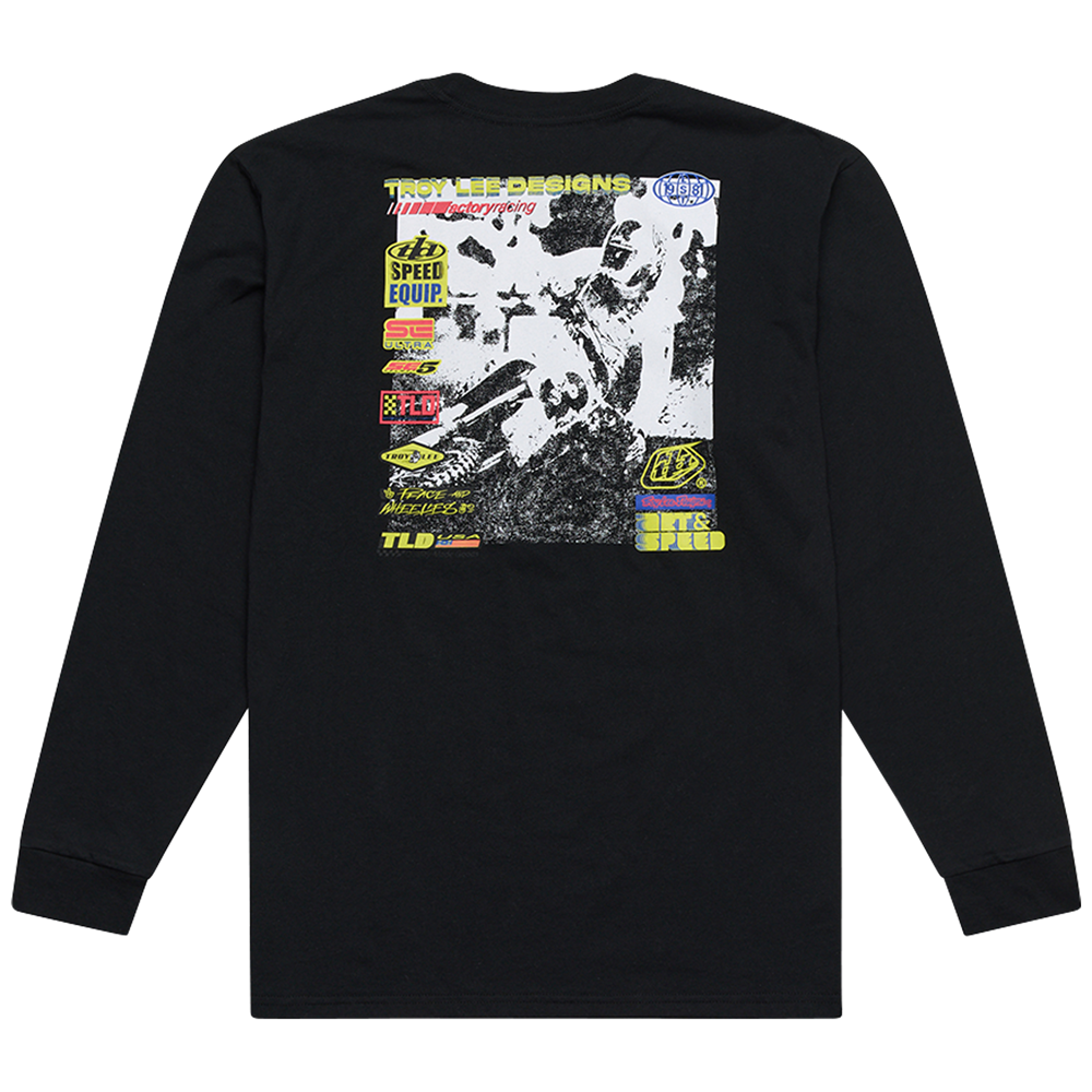 TROY LEE DESIGNS - LONG SLEEVE TEE OVERLOAD BLACK 2 TROY LEE DESIGNS - LONG SLEEVE TEE OVERLOAD BLACK - Image 2
