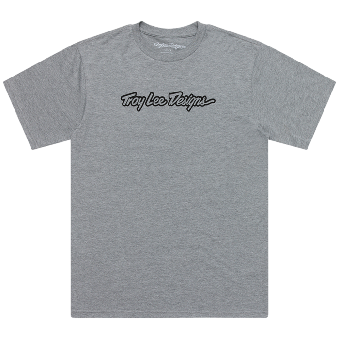 TROY LEE DESIGNS - SHORT SLEEVE TEE SIGNATURE GRAY HEATHER 3 TROY LEE DESIGNS - SHORT SLEEVE TEE SIGNATURE GRAY HEATHER