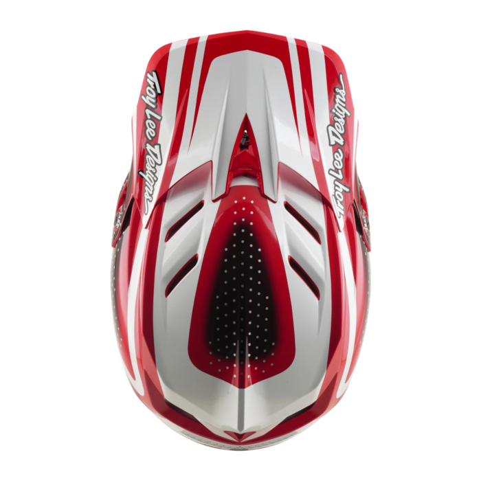 TROY LEE DESIGNS - D4 AS POLYACRYLITE HELMET THE LINE FIRE / WHITE