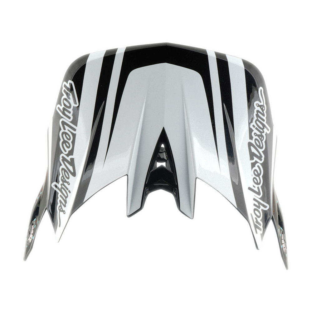 TROY LEE DESIGNS - D4 AS POLYACRYLITE HELMET THE LINE CHARCOAL / WHITE 2 TROY LEE DESIGNS - D4 AS POLYACRYLITE HELMET THE LINE CHARCOAL / WHITE - Image 2