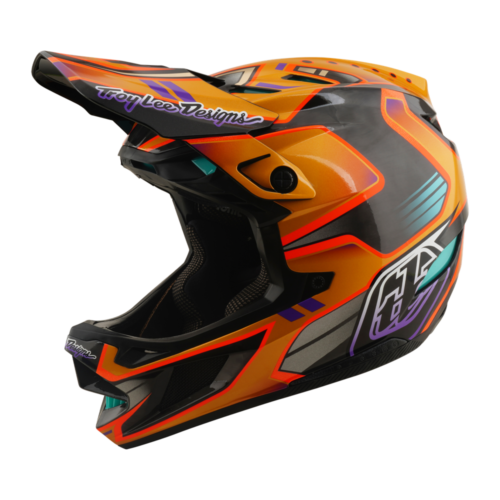 Troy Lee Designs D4 Carbon MIPS Helmet in Crest Gold