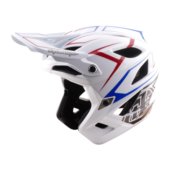 TROY LEE DESIGNS - STAGE STUNT AS HELMET PINSTRIPE WHITE