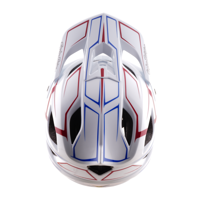 TROY LEE DESIGNS - STAGE STUNT AS HELMET PINSTRIPE WHITE