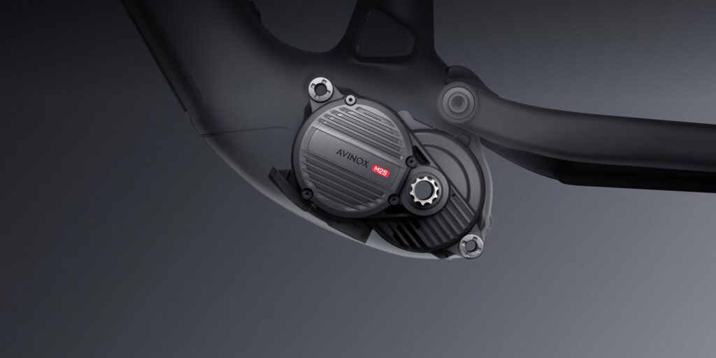 Avinox M2 and M2S drive unit mounted in an eMTB frame