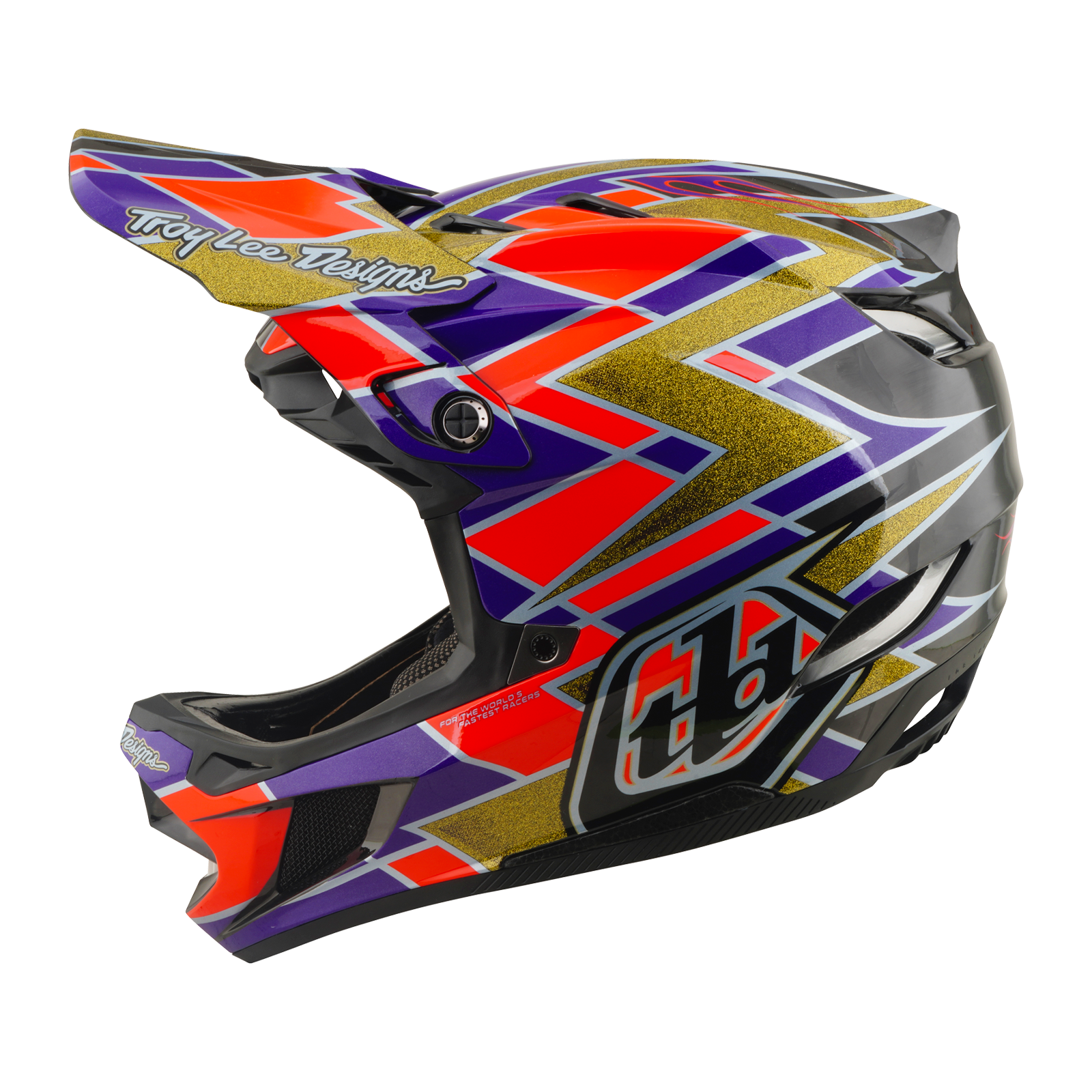 Troy Lee Designs - D4 AS Carbon Helmet Flush Violet – view 8