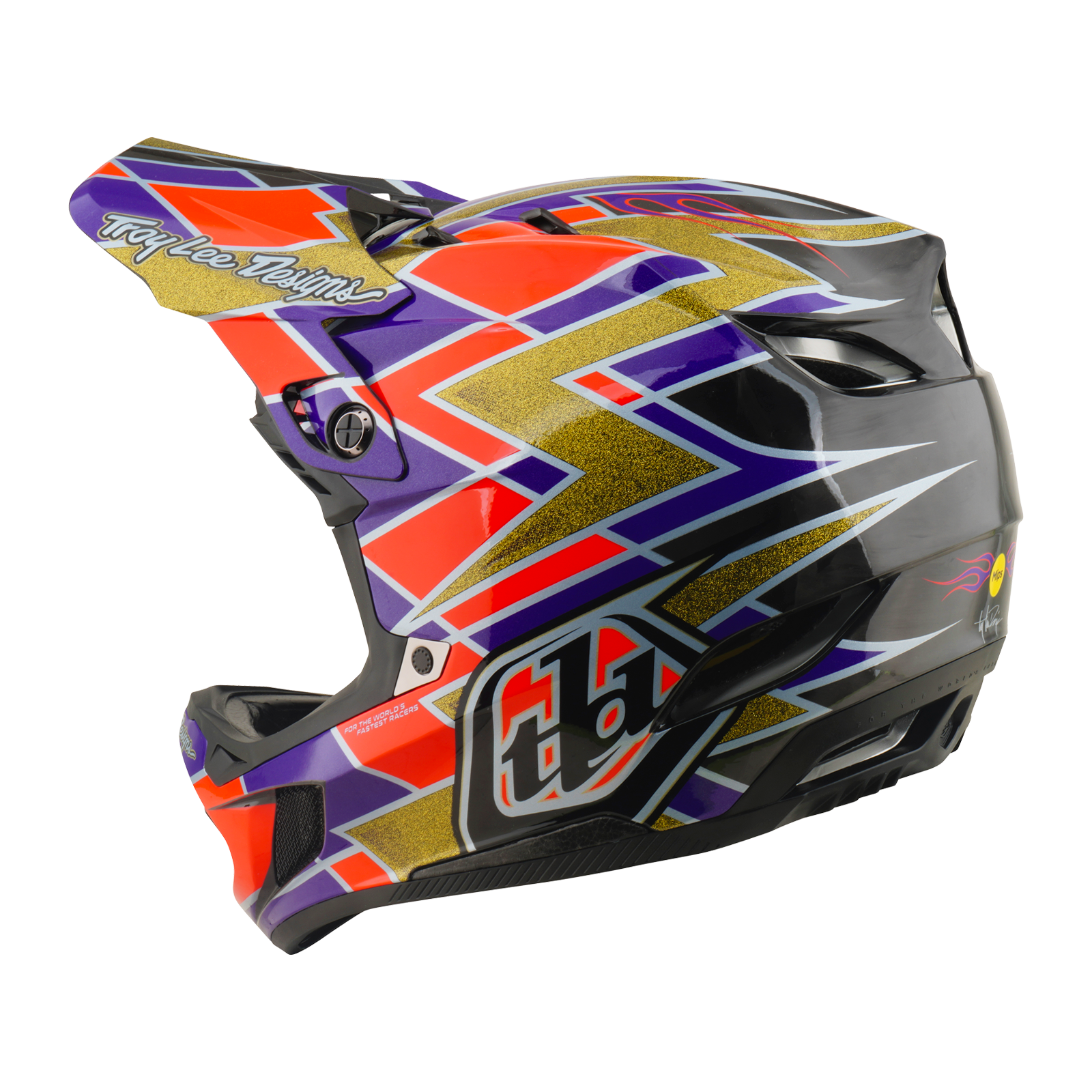 Troy Lee Designs - D4 AS Carbon Helmet Flush Violet – view 2