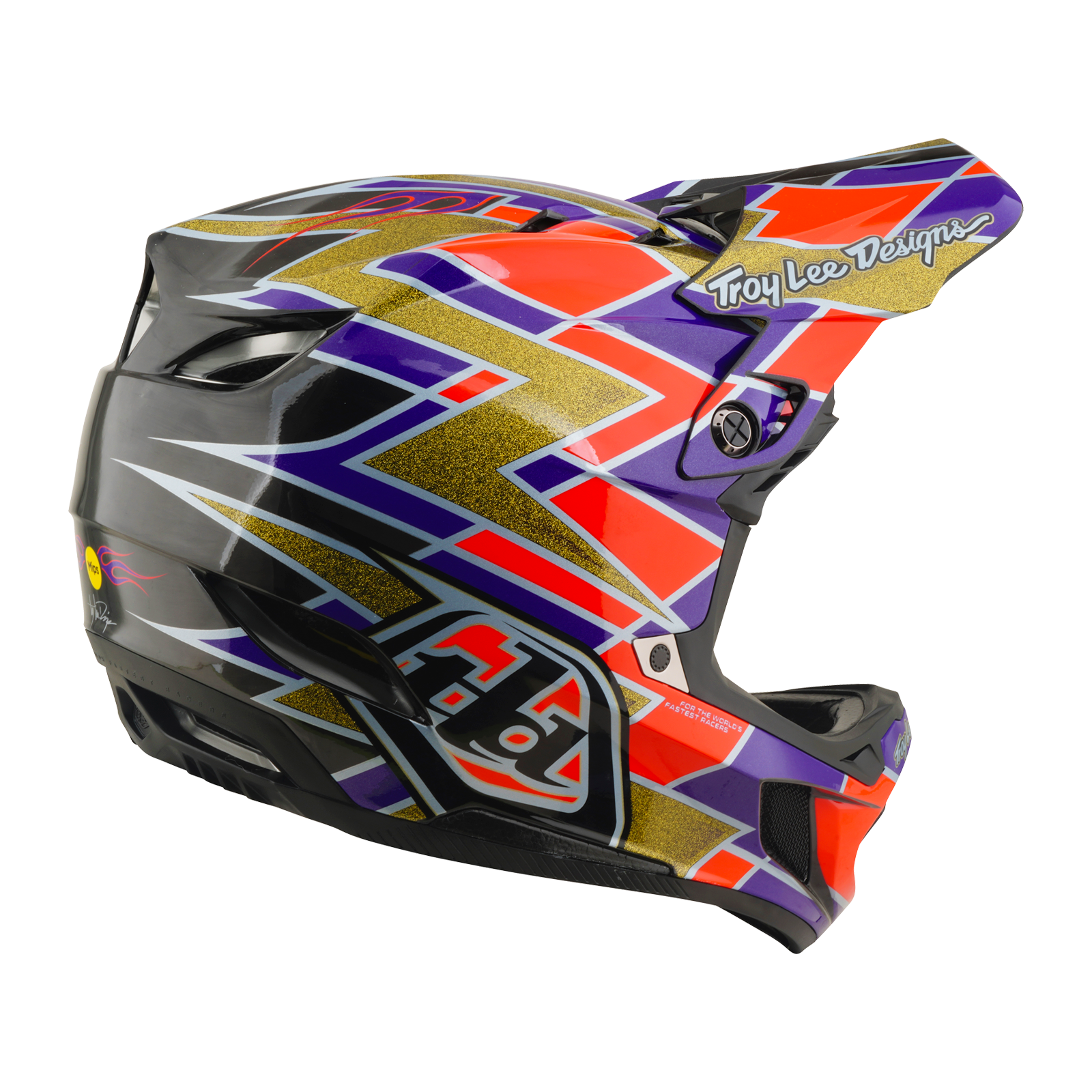 Troy Lee Designs - D4 AS Carbon Helmet Flush Violet – view 7