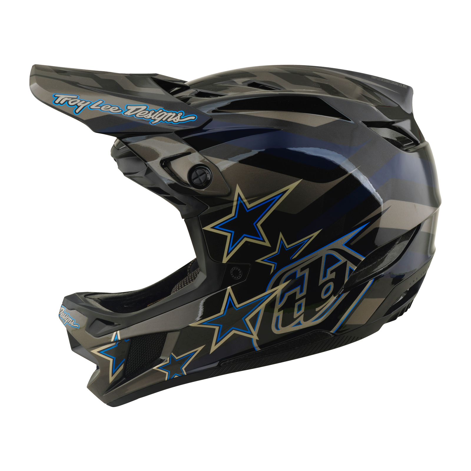 Troy Lee Designs - D4 AS Composite Helmet Burst Gray – view 2