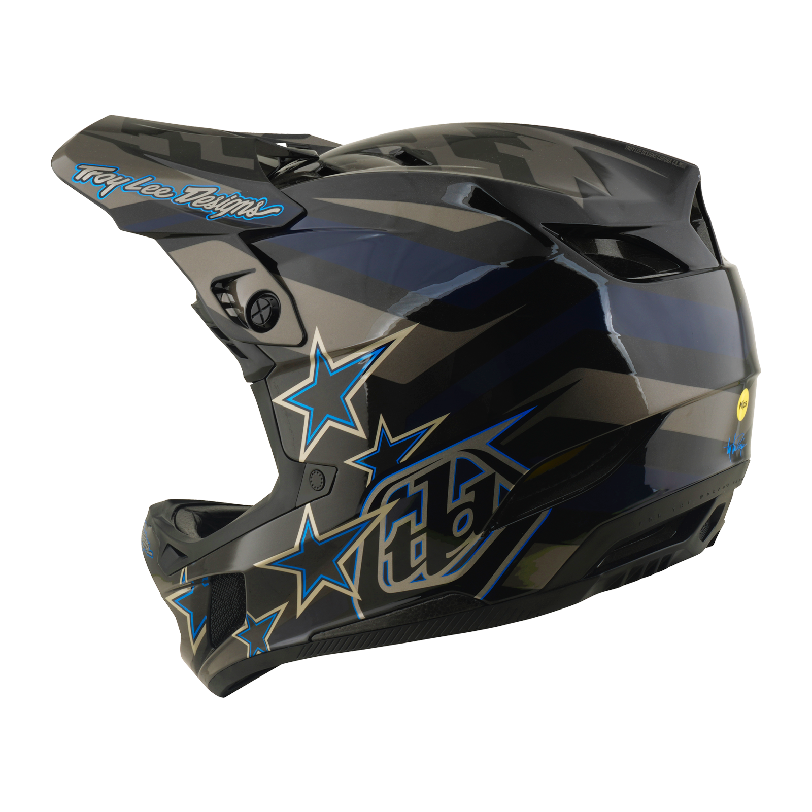 Troy Lee Designs - D4 AS Composite Helmet Burst Gray – view 3