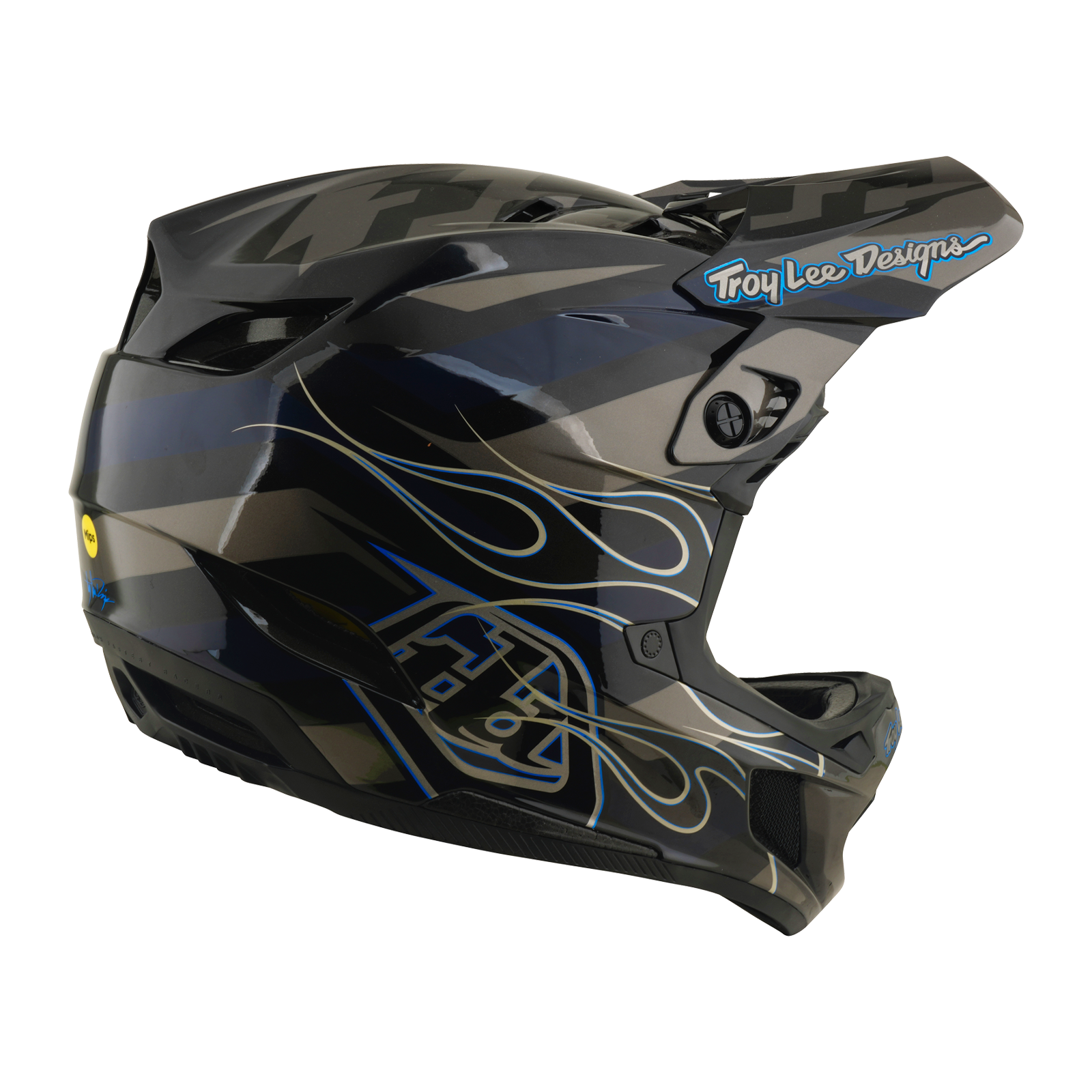 Troy Lee Designs - D4 AS Composite Helmet Burst Gray – view 8