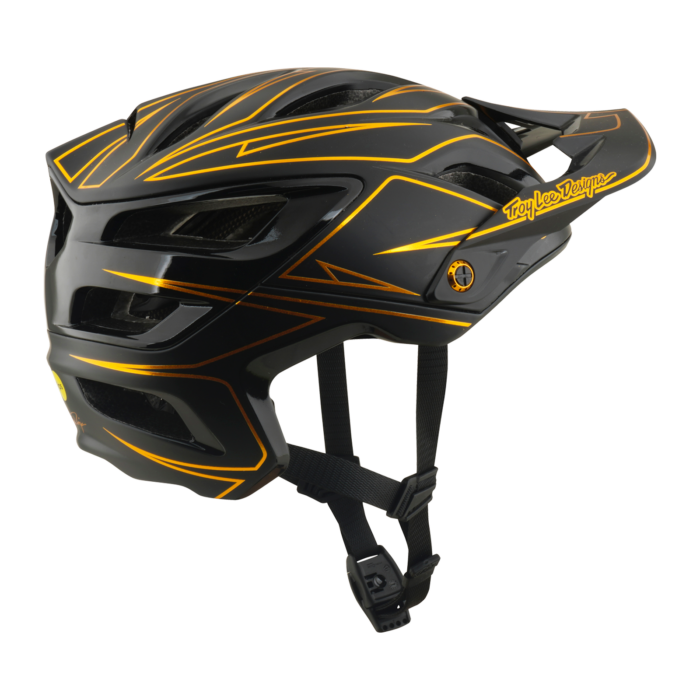 Troy Lee Designs - A3 AS Helmet Pinstripe Black – view 4