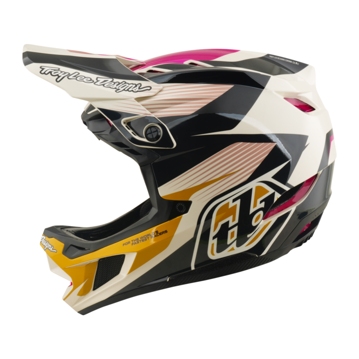 Troy Lee Designs D4 AS Polyacrylite Helmet Turbo Acid / Fuchsia – view 3