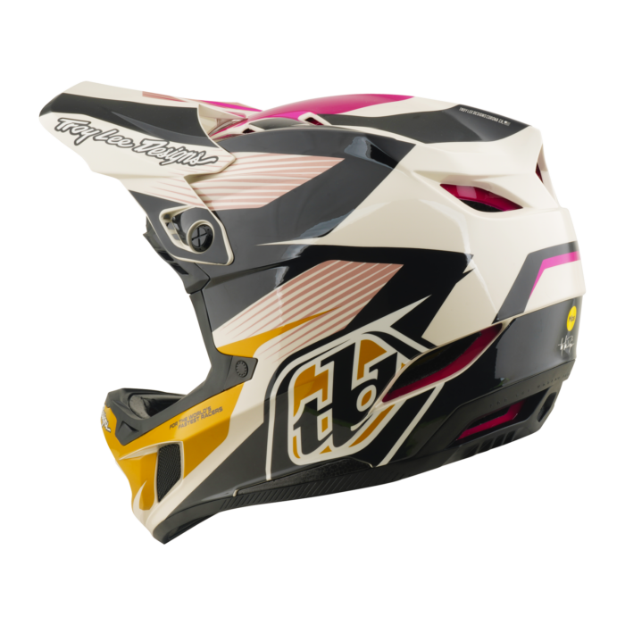 Troy Lee Designs D4 AS Polyacrylite Helmet Turbo Acid / Fuchsia – view 4