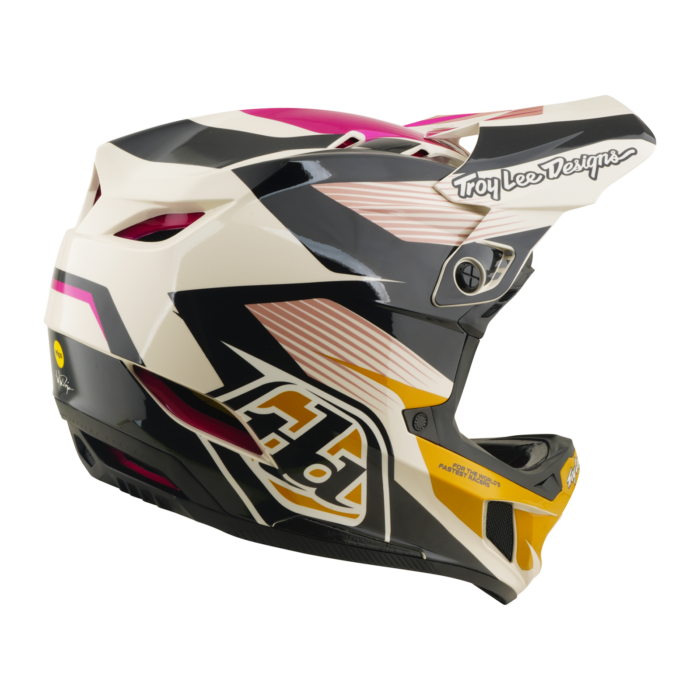 Troy Lee Designs D4 AS Polyacrylite Helmet Turbo Acid / Fuchsia – view 8