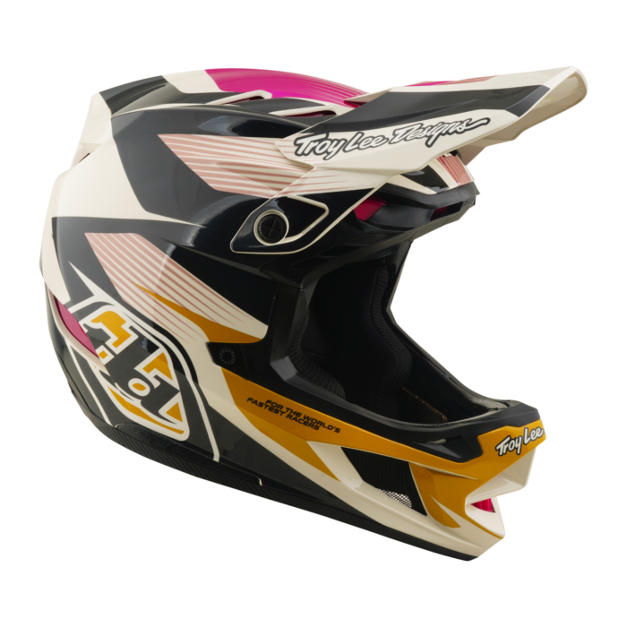 Troy Lee Designs D4 AS Polyacrylite Helmet Turbo Acid / Fuchsia – view 2