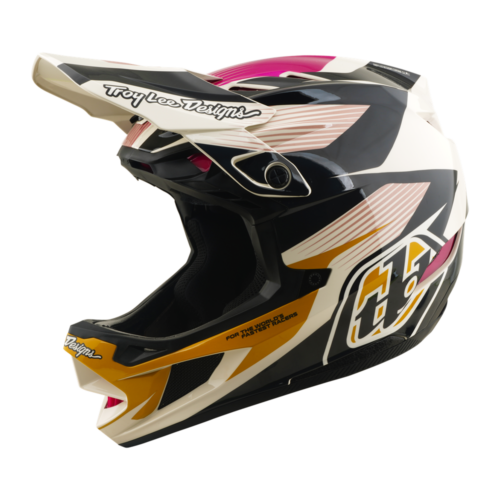 Troy Lee Designs D4 Polyacrylite MIPS Helmet in Turbo Acid / Fuchsia