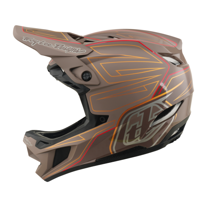 Troy Lee Designs - D4 AS Polyacrylite Helmet Shadow Pro Timber – view 5