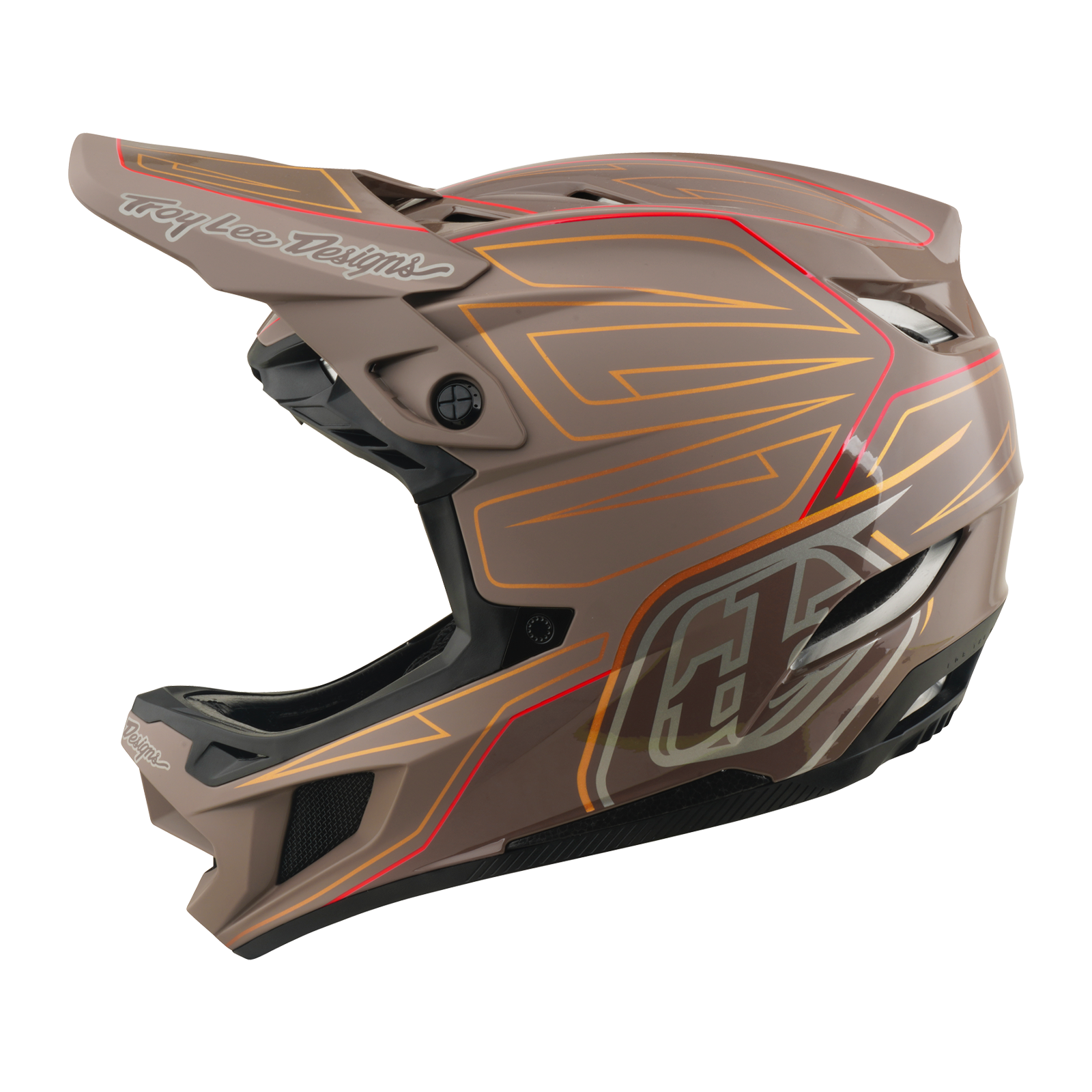 Troy Lee Designs - D4 AS Polyacrylite Helmet Shadow Pro Timber – view 5