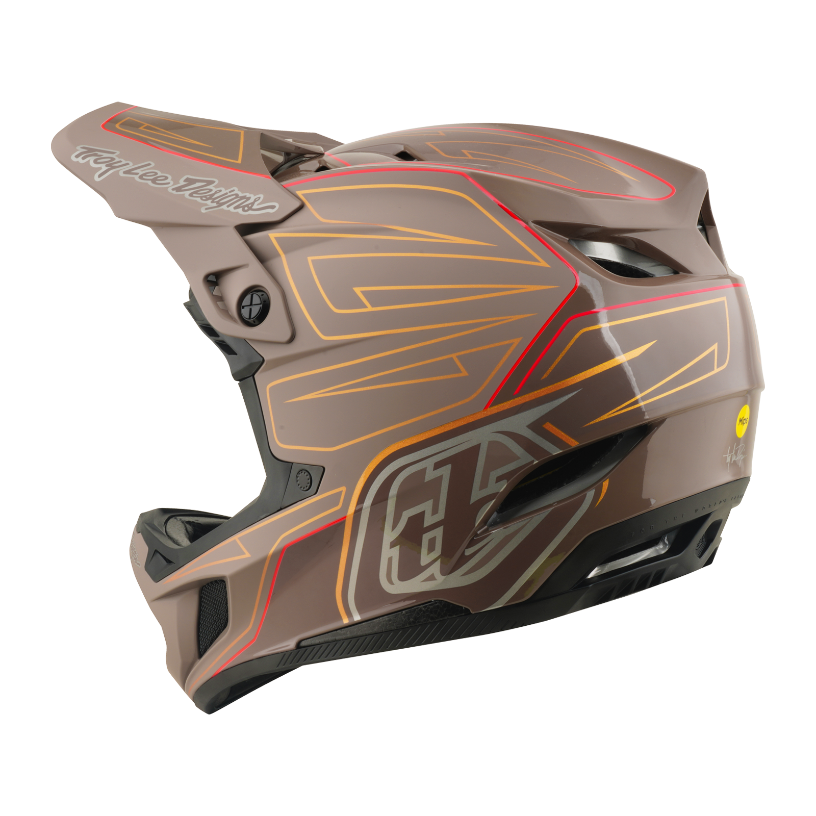 Troy Lee Designs - D4 AS Polyacrylite Helmet Shadow Pro Timber – view 2