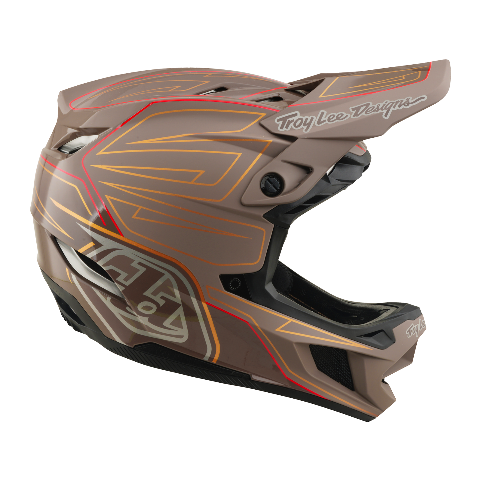 Troy Lee Designs - D4 AS Polyacrylite Helmet Shadow Pro Timber – view 3